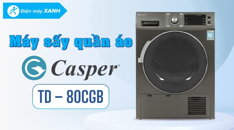 Máy sấy ngưng tự Casper 8kg TD-80CGB (ghi)