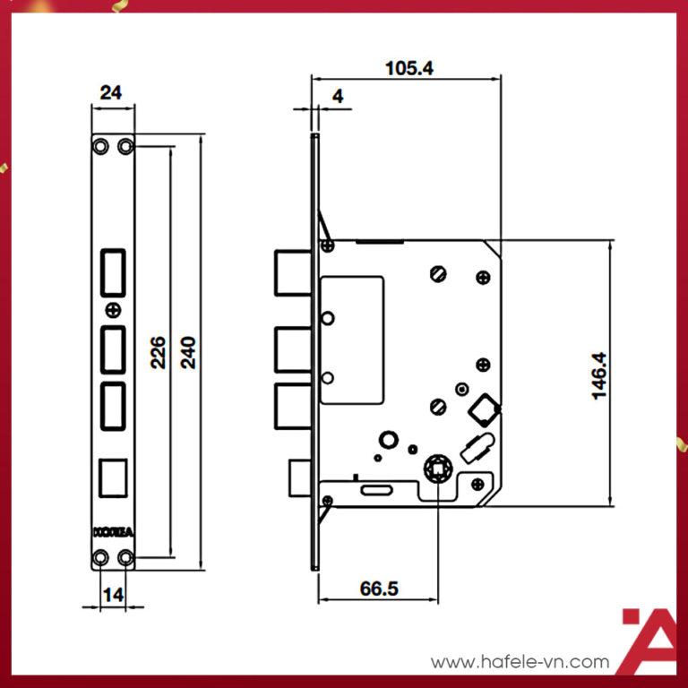 Khóa điện tử Hafele EL7800 PLUS