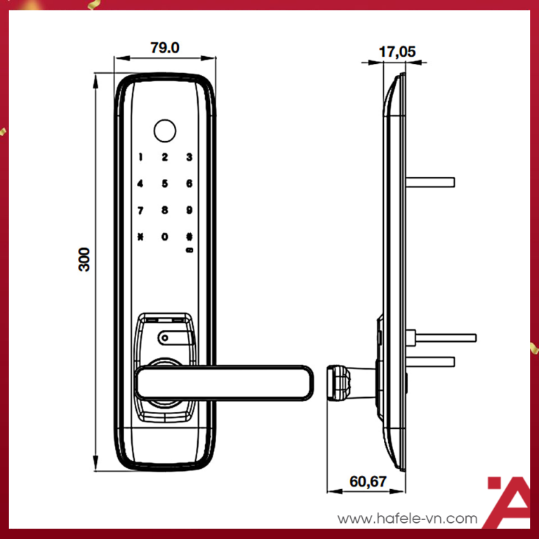 Khóa điện tử Hafele EL7800 PLUS