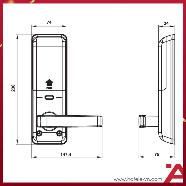 Khóa điện tử Hafele EL7700-TCS
