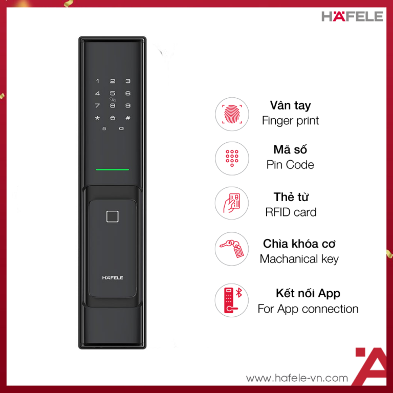Khóa điện tử Hafele PP8100 Màu đen