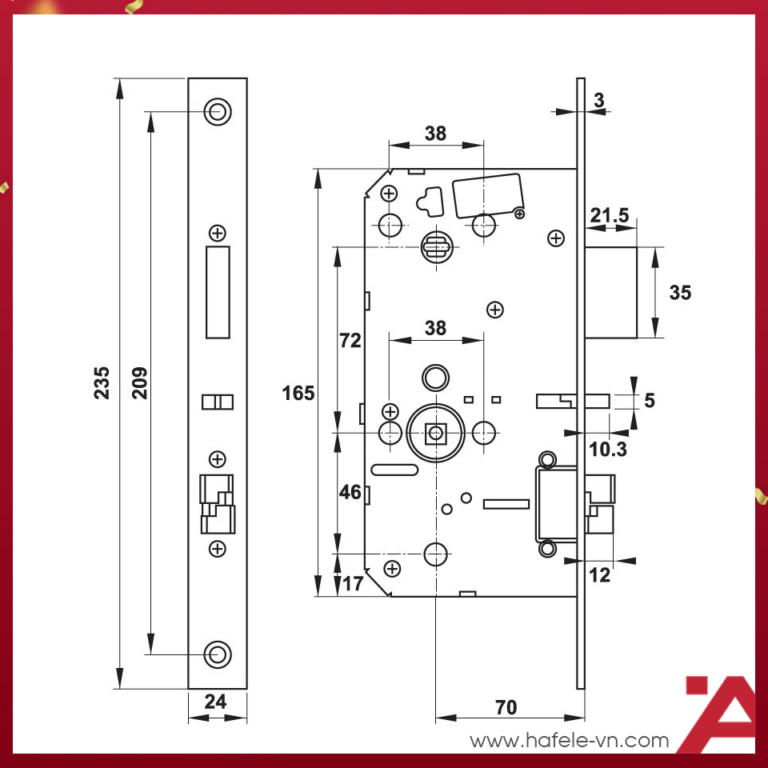 Khóa điện tử Hafele DL7600