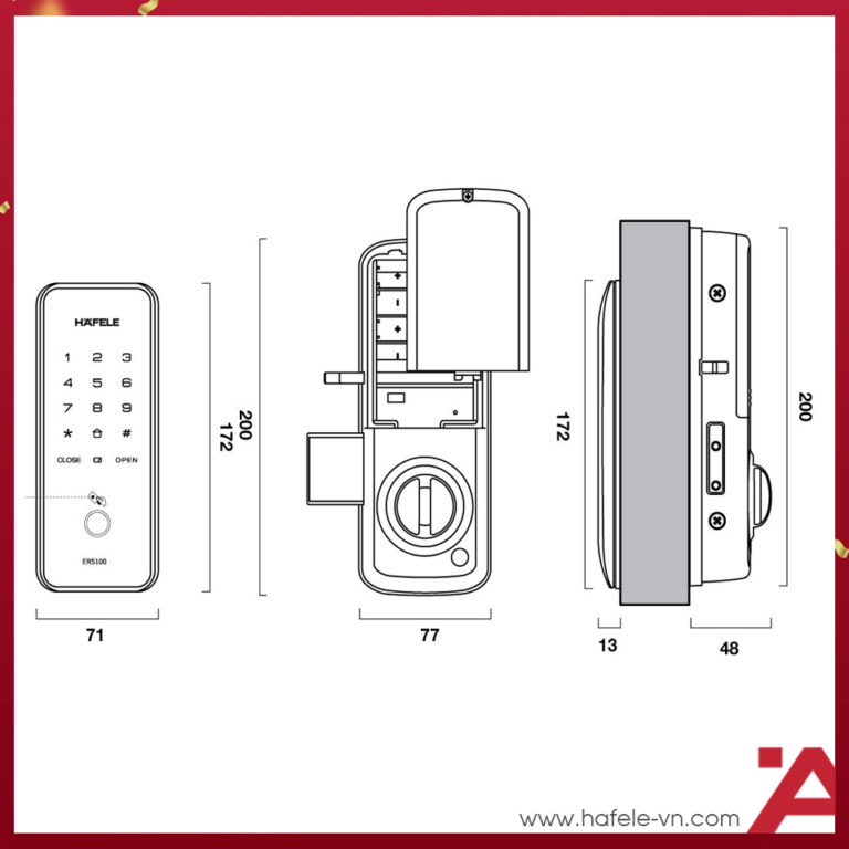 Khóa điện tử Hafele ER5100