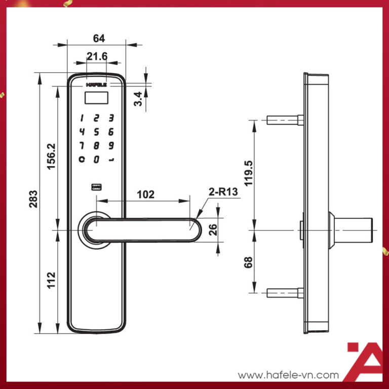 Khóa điện tử Hafele DL7000