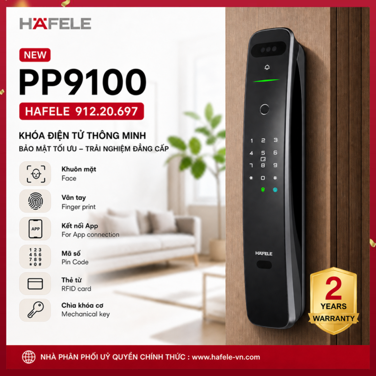 Khóa điện tử Hafele PP9100 Màu đen