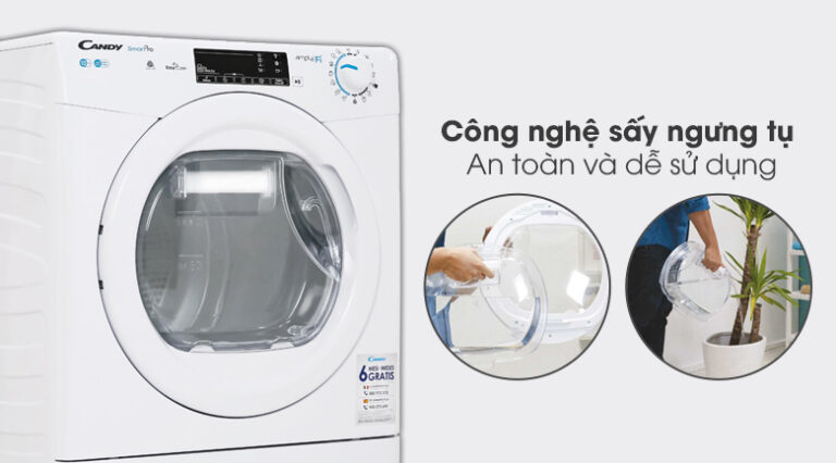 Máy sấy ngưng tự Candy 10kg CSOC10TE-S (trắng)