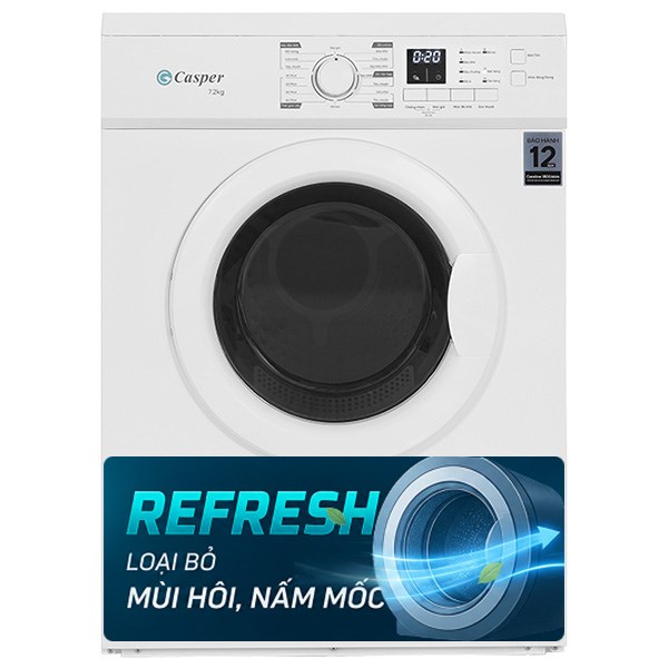 Máy sấy thông hơi Casper 7.2kg TD-72VWD (trắng)