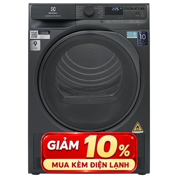 Máy sấy Electrolux Heatpump 9kg EDH903R7SC (ghi)