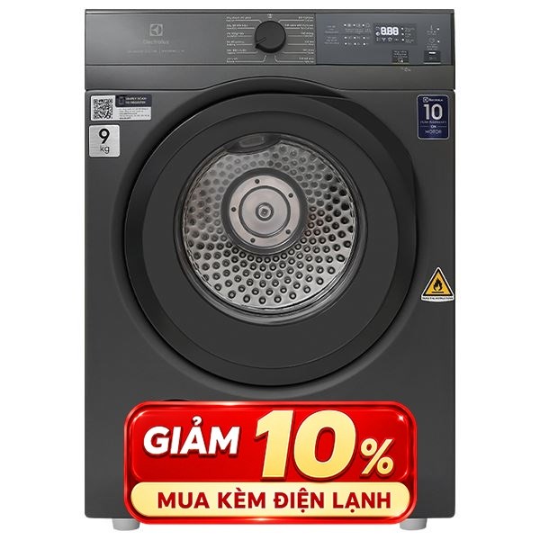 Máy sấy thông hơi Electrolux 9kg EDV904N3SC (ghi)
