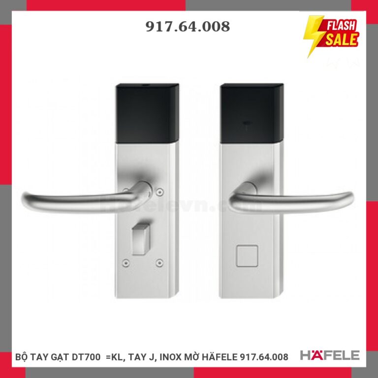 Bộ tay gạt DT700=KL, tay J, inox mờ Hafele