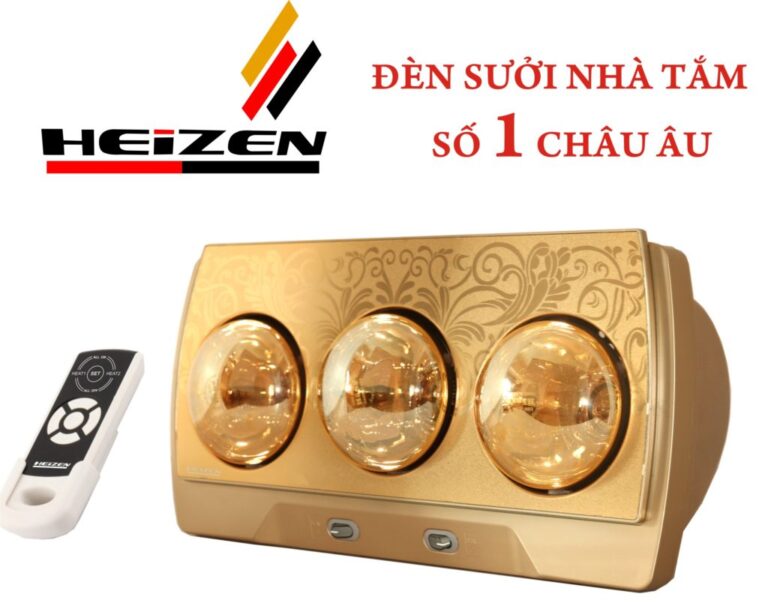 Đèn sưởi nhà tắm Heizen HE-3BR 3 bóng có điều khiển từ xa
