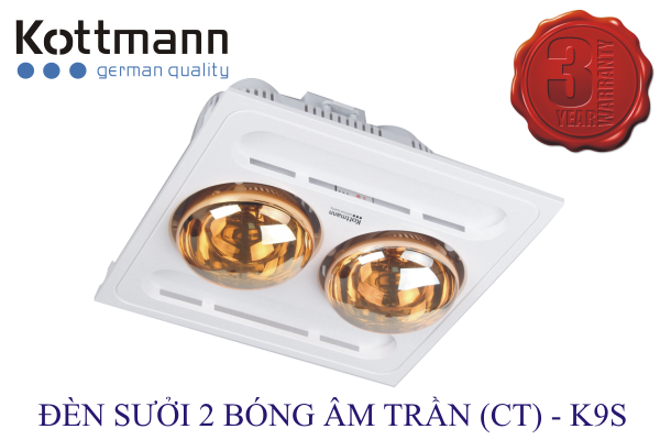 Đèn sưởi nhà tắm âm trần Kottmann K9-S (K9S)