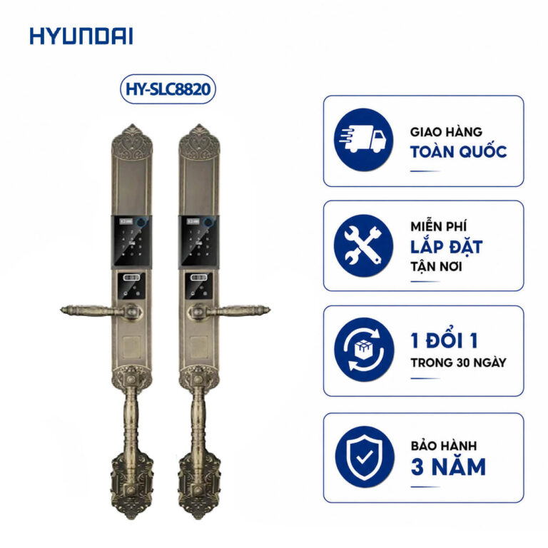 Khóa điện tử Hyundai đại sảnh HY-SLC8820 Bronze A