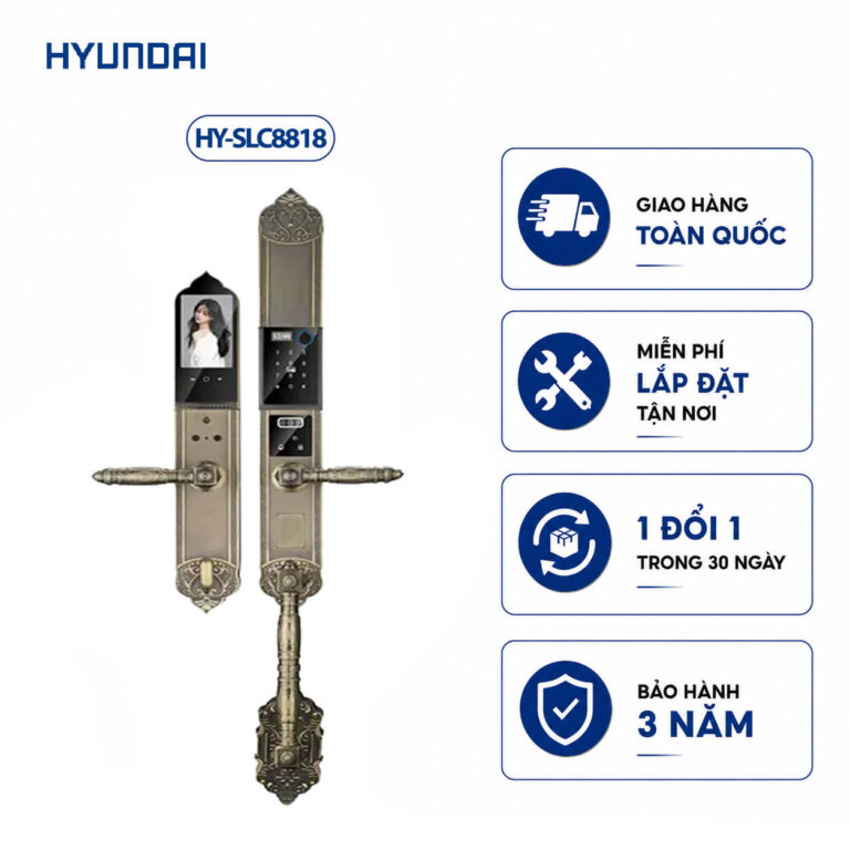 Khóa điện tử Hyundai đại sảnh HY-SLC8818 Bronze