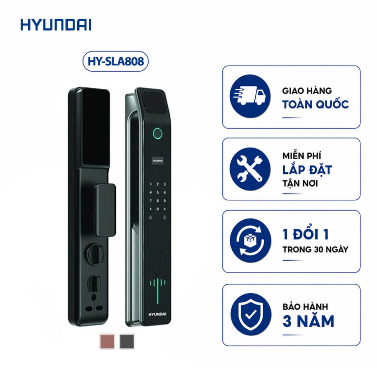 Khóa điện tử Hyundai cửa gỗ HY-SLA808