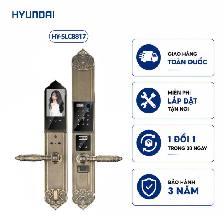 Khóa điện tử Hyundai đại sảnh HY-SLC8817 Bronze