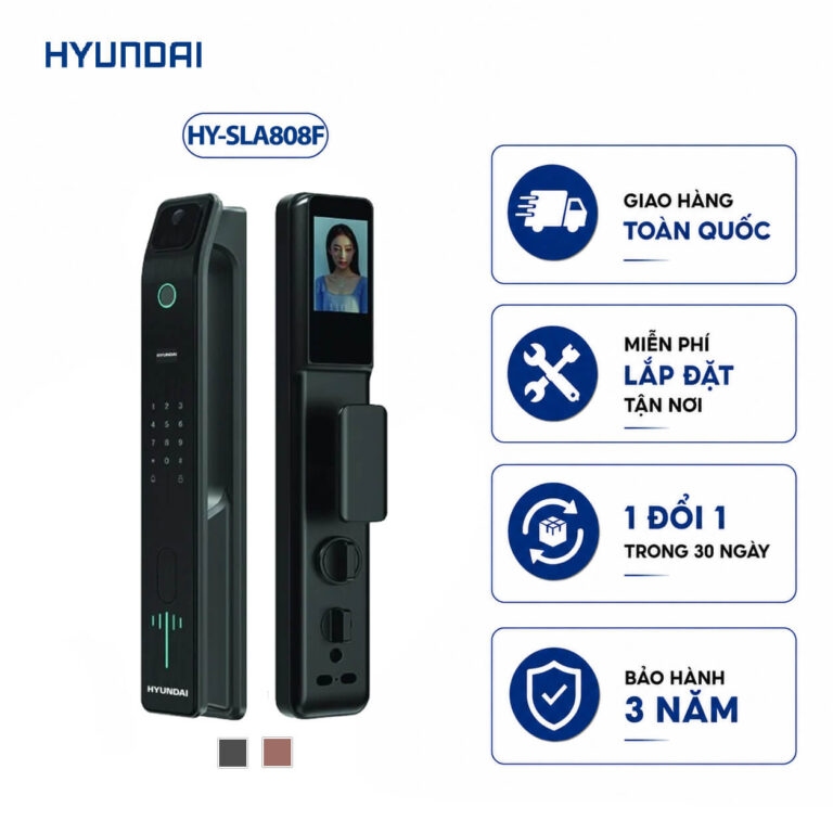 Khóa điện tử Hyundai cửa gỗ HY-SLA808F