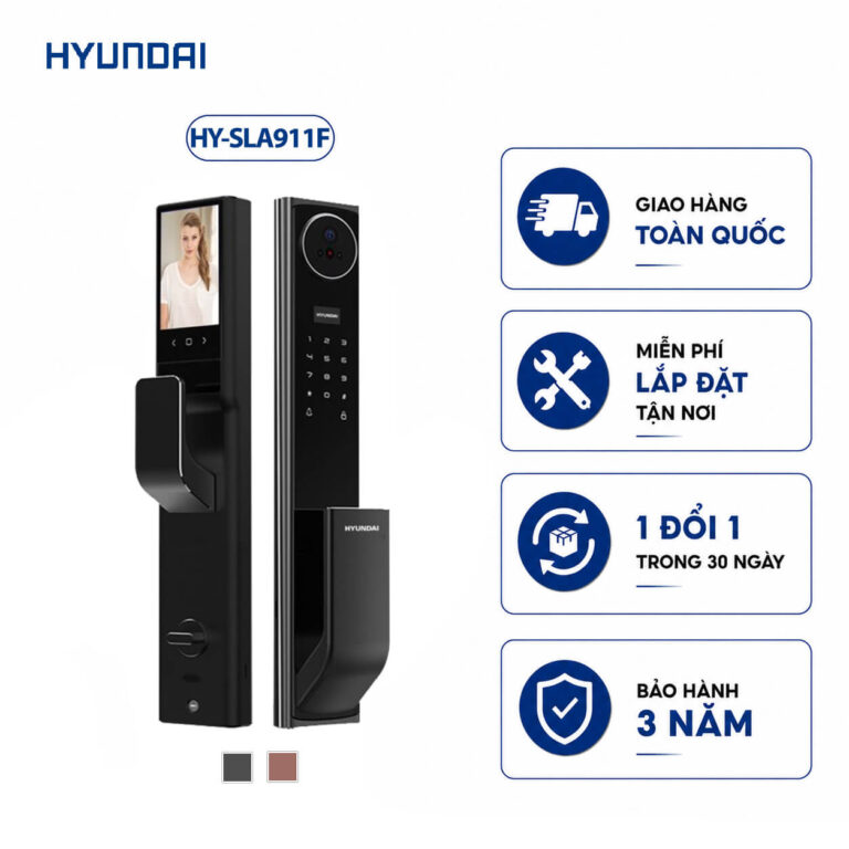 Khóa điện tử Hyundai cửa gỗ HY-SLA911F