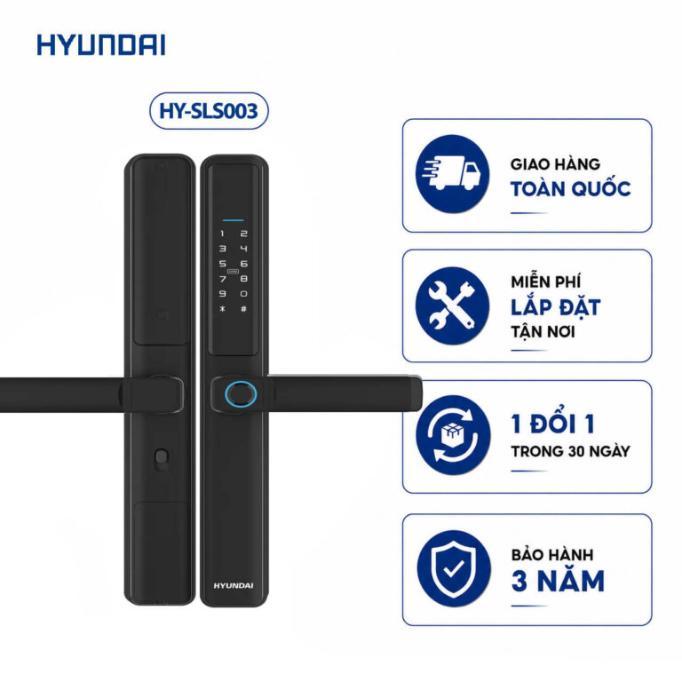 Khóa điện tử Hyundai cửa gỗ nhôm HY-SLS003
