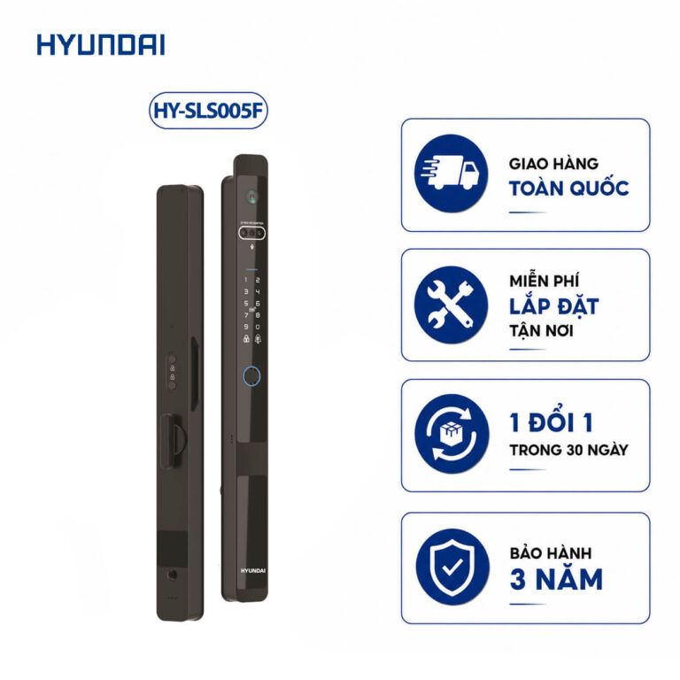 Khóa điện tử Hyundai cửa nhôm HY-SLS005F Black