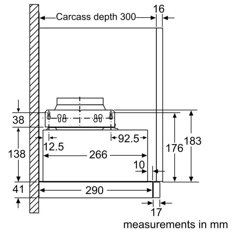 Máy hút mùi âm tủ Bosch DFM063W56B