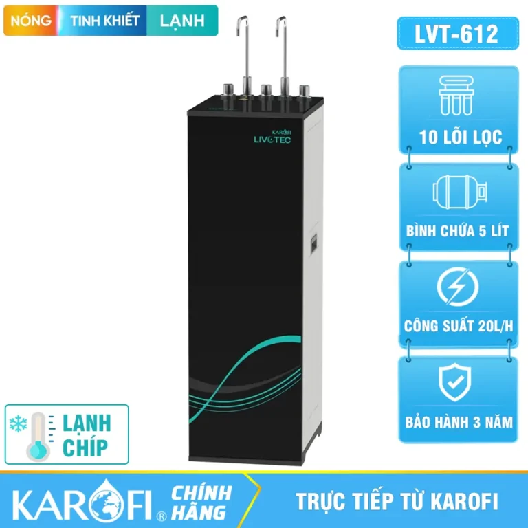 Máy lọc nước nóng lạnh Karofi Livotec LVT-612