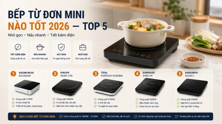 Bếp Từ Đơn Mini Nào Tốt 2026 — Top 5