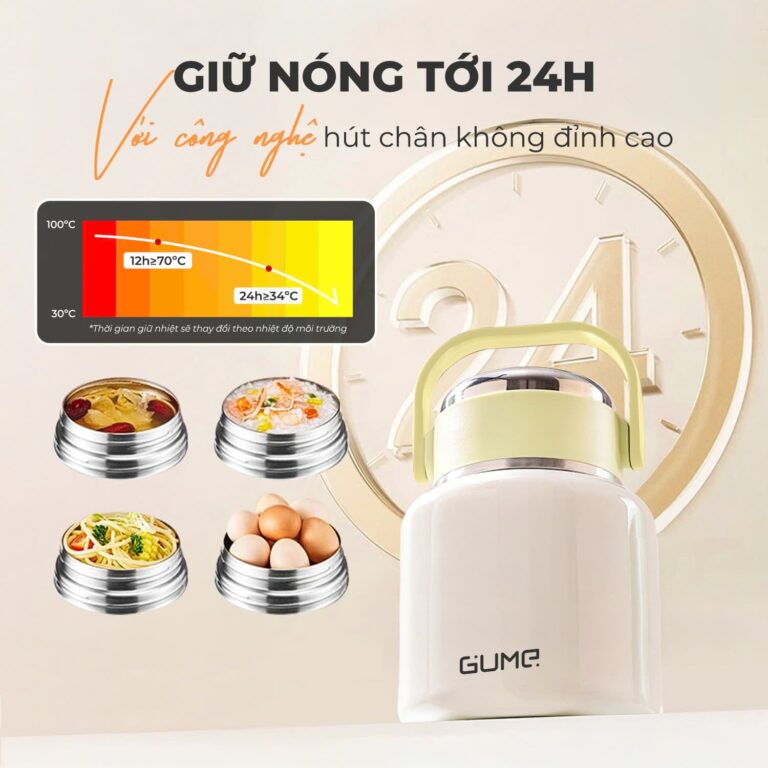 Bình Ủ Cháo Giữ Nhiệt Inox 316 Gume GM – F188