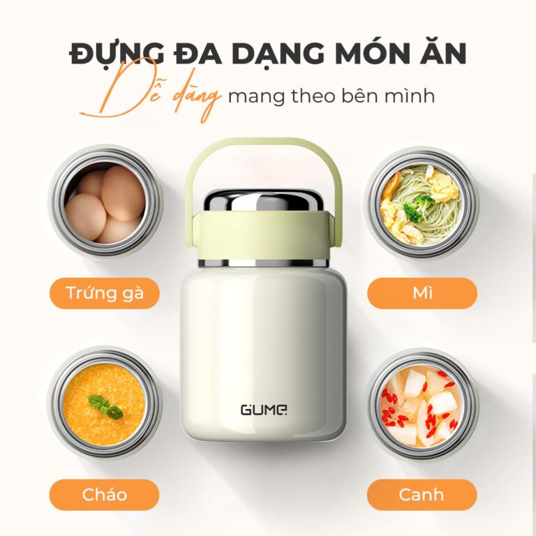 Bình Ủ Cháo Giữ Nhiệt Inox 316 Gume GM – F188