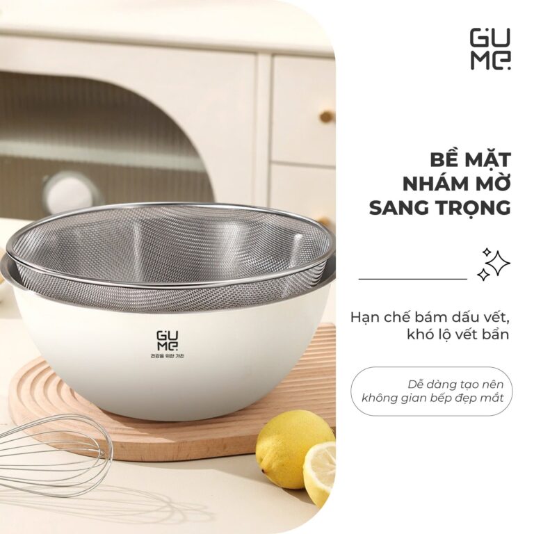 Bộ Rổ Chậu Inox 304 Gume GM – DR0025 Size 25cm