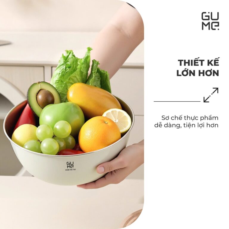 Bộ Rổ Chậu Inox 304 Gume GM – DR0025 Size 25cm