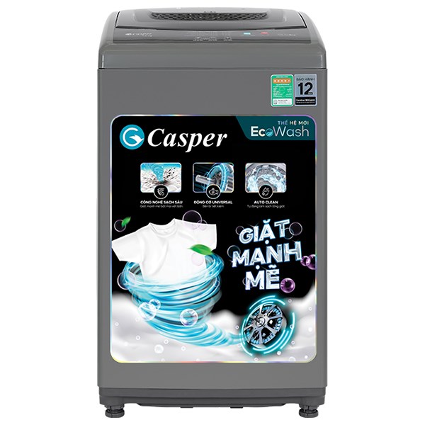 Máy giặt cửa trên 7.5kg Casper WT-75NG1 (ghi)