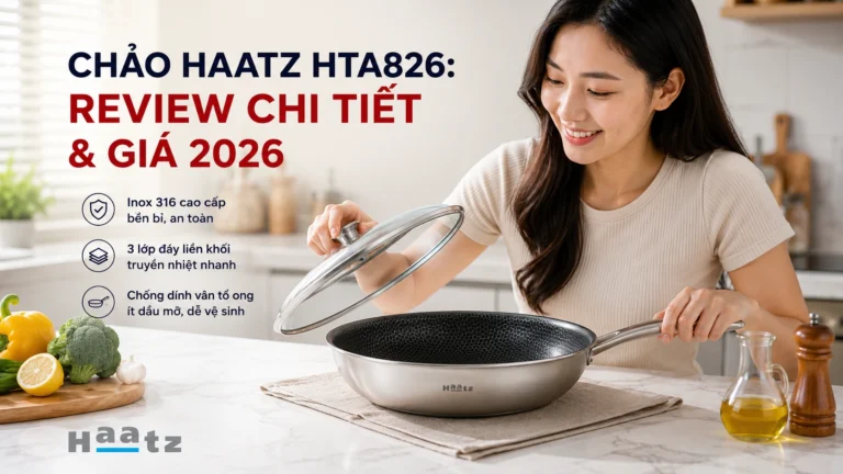 Chảo Haatz HTA826: review chi tiết & giá 2026