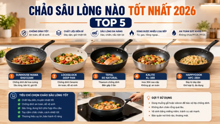 Chảo Sâu Lòng Nào Tốt Nhất 2026 — Top 5