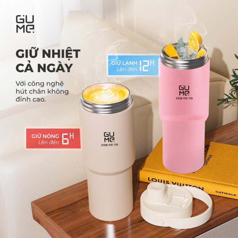 Cốc giữ nhiệt inox 316 phủ gốm Gume dung tích 735ml