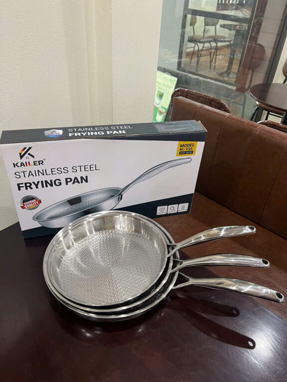 Chảo Inox Vân Hoa Kailer Size 26