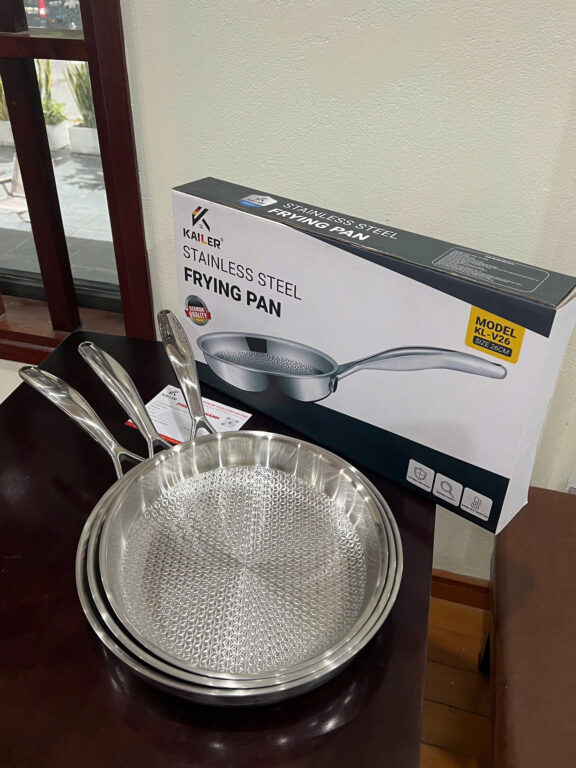 Chảo Inox Vân Hoa Kailer Size 26