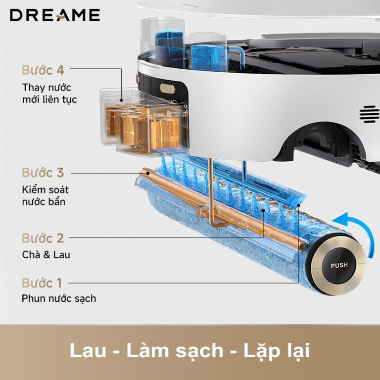 Robot hút bụi lau nhà Dreame Aqua10 Roller
