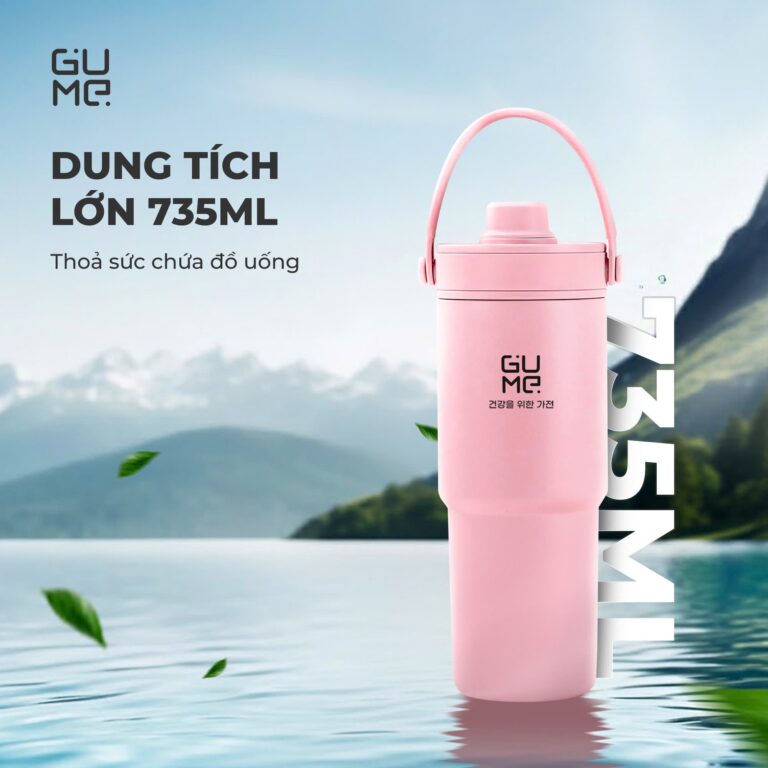 Cốc giữ nhiệt inox 316 phủ gốm Gume dung tích 735ml