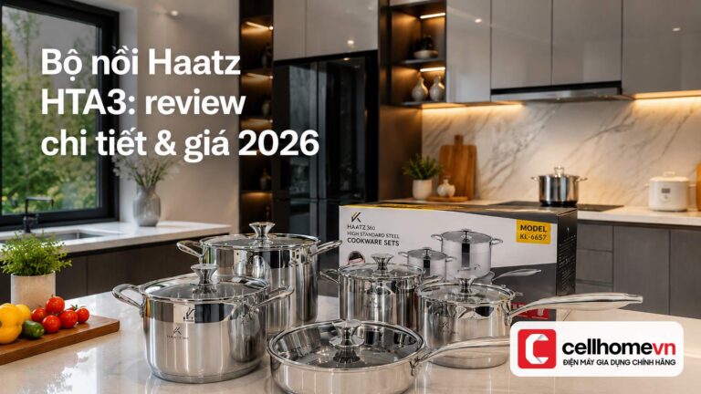 Bộ nồi Haatz HTA3: review chi tiết & giá 2026