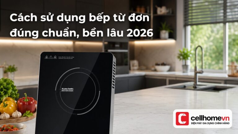 Cách sử dụng bếp từ đơn đúng chuẩn, bền lâu 2026