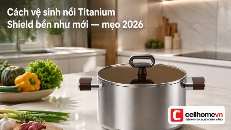 Cách vệ sinh nồi Titanium Shield bền như mới — mẹo 2026