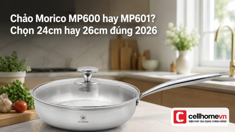 Chảo Morico MP600 hay MP601? Chọn 24cm hay 26cm đúng 2026