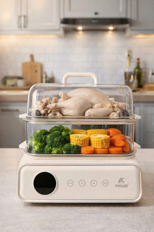 Nồi Hấp Điện Đa Năng 2 Tầng Kailer KL-H18