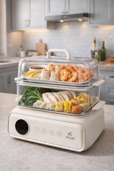 Nồi Hấp Điện Đa Năng 2 Tầng Kailer KL-H18