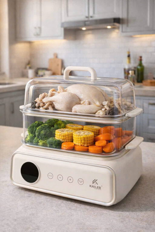 Nồi Hấp Điện Đa Năng 2 Tầng Kailer KL-H18