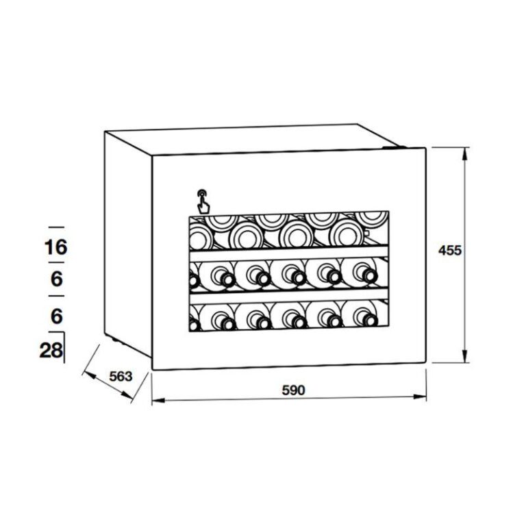 Tủ rượu âm tủ Hafele HW-C62BB