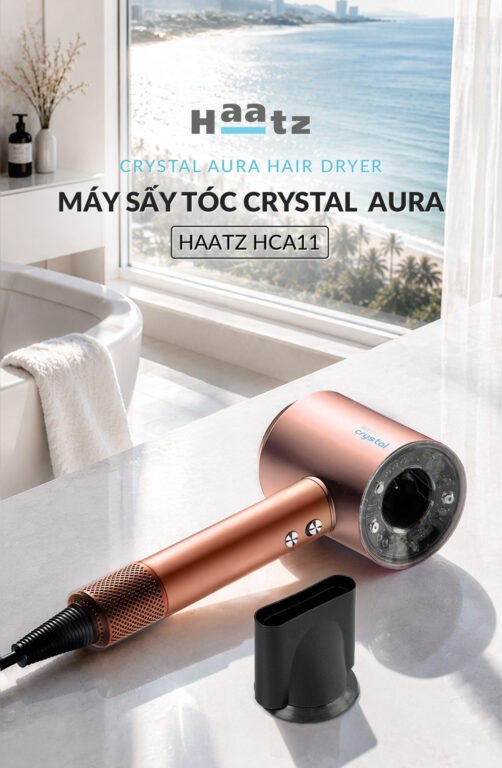 Haatz trình làng Crystal Aura HCA11 – Máy sấy tóc vi mạch trong suốt