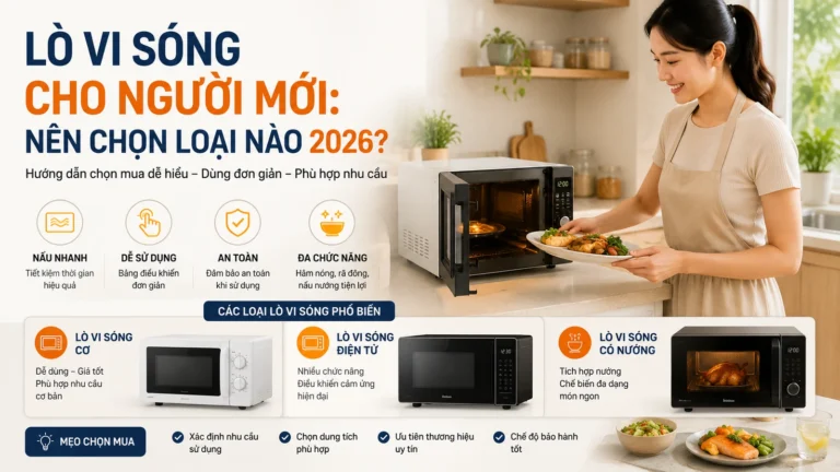 Lò Vi Sóng Cho Người Mới: Nên Chọn Loại Nào 2026