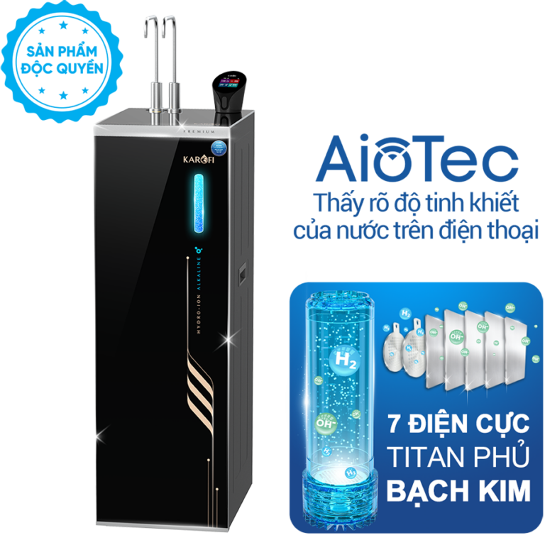 Máy lọc nước nóng lạnh Hydro-ion Kiềm Karofi SA8 PREMIUM